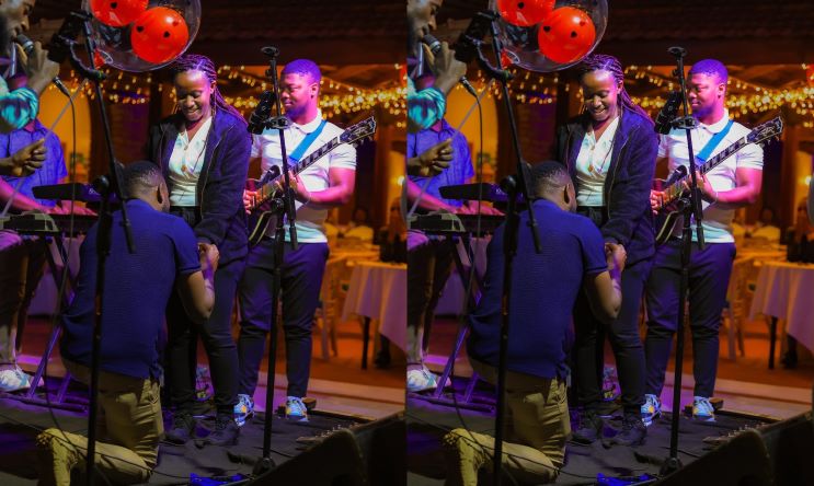 Stella Nyanzi Left in Tears as Young Lover, David Musiri Proposes to New Fiance [PHOTOS]